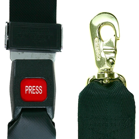 Nylon Stretcher Strap: 2 Pc., 7 Ft. - Black